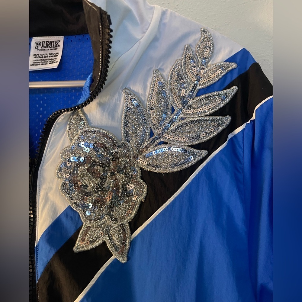 PINK Victoria’s Secret Zip Up Embellished Track Jacket - Picture 4 of 8